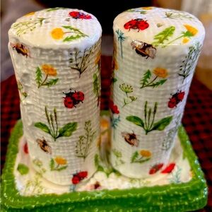 Wildflower collection w/Lady Bugs & Bees Salt n Pepper Shaker